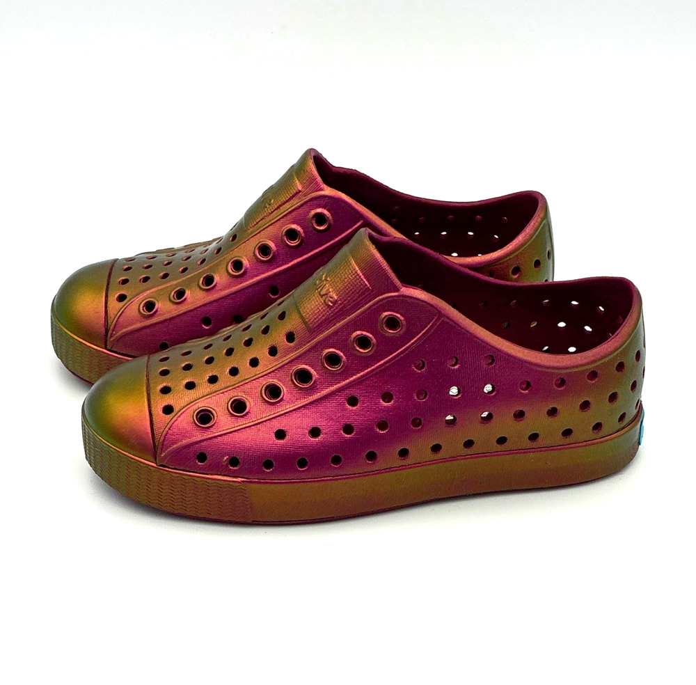 Native Jefferson Kids Iridescent Slip On Sneakers Size C12